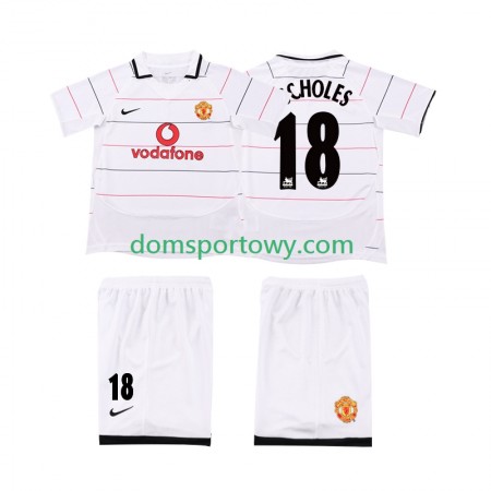 Koszulka Manchester United SCHOLES 18 2003 2006 Retro Dziecięcy Trzeci Koszulki Piłkarskie Krótki Rękaw